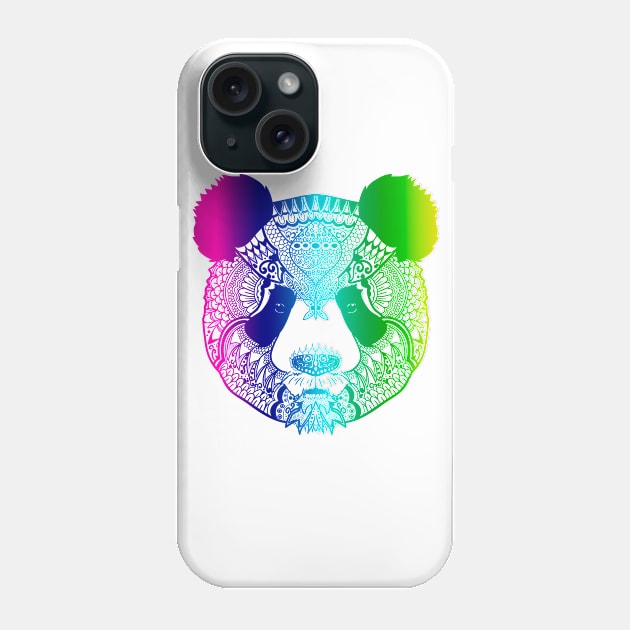 Hippie Yoga Shirts for Women - Mandala Panda Art Design T-Shirt Phone Case by g14u