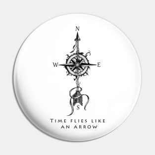 Time flies like an arrow - compass with arrow (tattoo) Pin