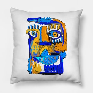 crazy faces Pillow