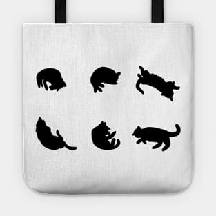 Sleeping Cats(Black Outline) Tote