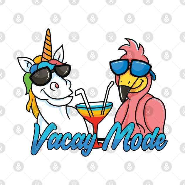 Vacay Mode Funny Cartoon Celebration by Mandra