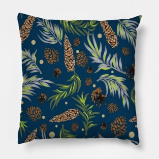 #Christmas #Pattern #Pine #Snow 10 Pillow