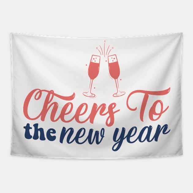 Cheers to the New Year Tapestry by MZeeDesigns