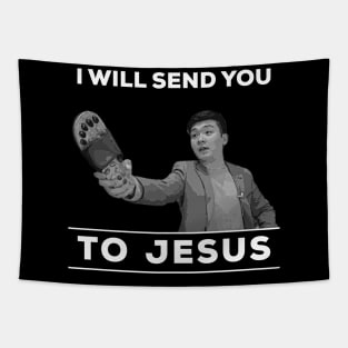 I will send you to jesus (monochrome) Tapestry