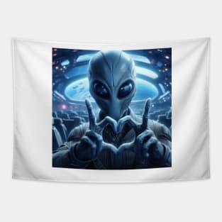 extra terrestrial heart Tapestry