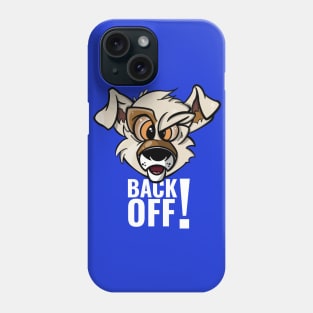 Karate Dog Back Off (white text) Phone Case