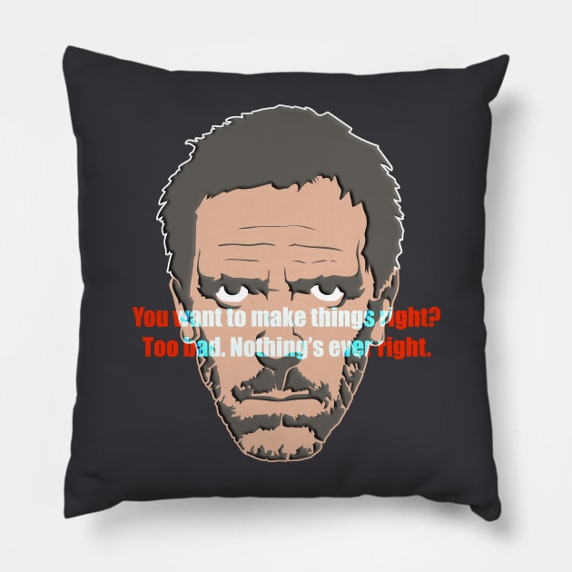 Dr House Pillow by the Mad Artist