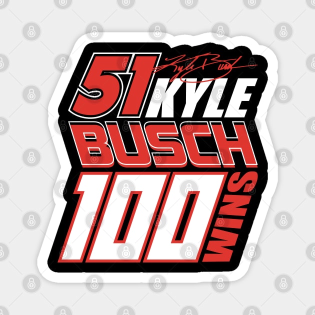 100 Wins - Kyle Busch Magnet by Nagorniak