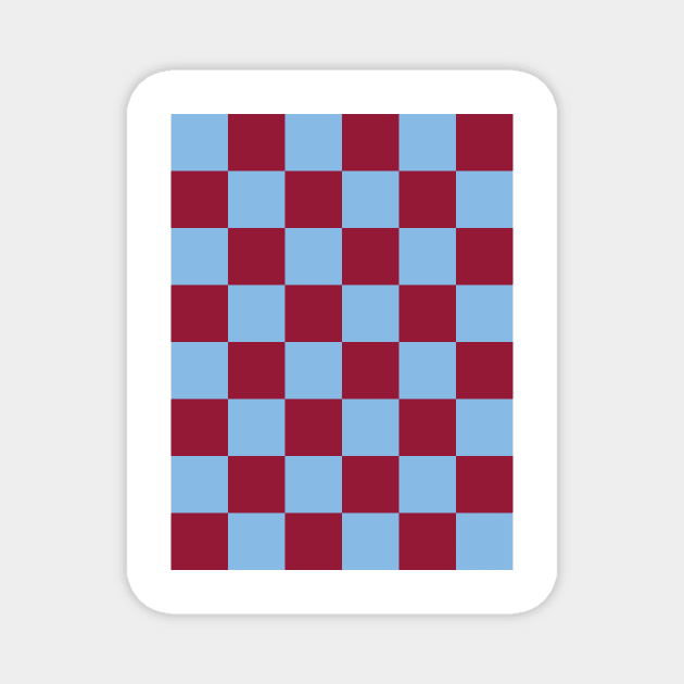 Claret and Blue Checkered Magnet by Culture-Factory