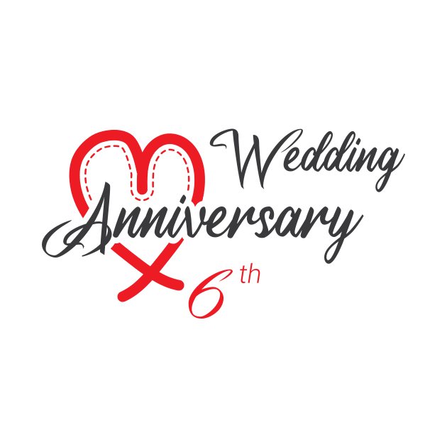 6th Wedding Anniversary - Funny Gift 6 years Wedding Marriage by artfarissi