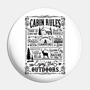 Cabin Rules Pin