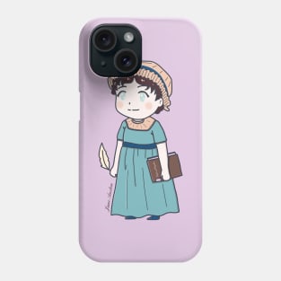 Cute Historical Characters - Jane Austen Phone Case