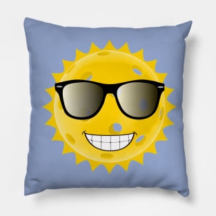 Cool Pickleball Sunshine Face Pillow