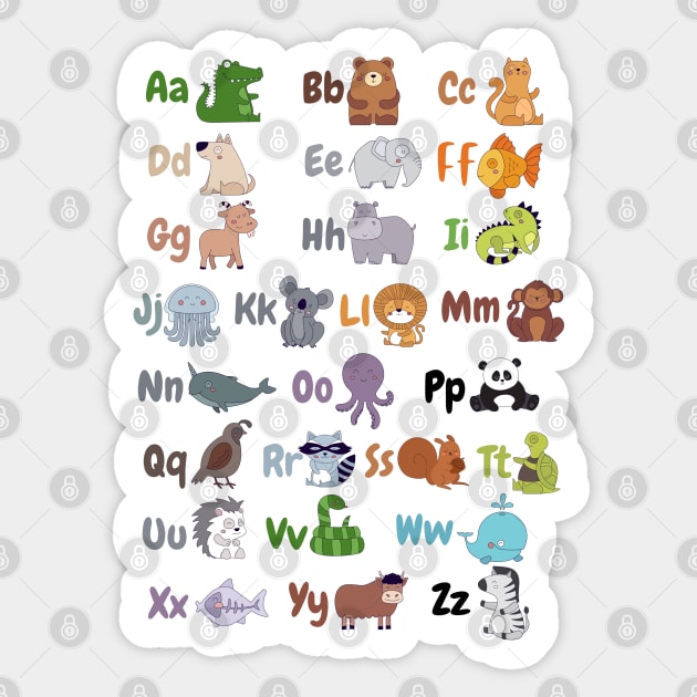 Alphabet Letters in Animals Decal