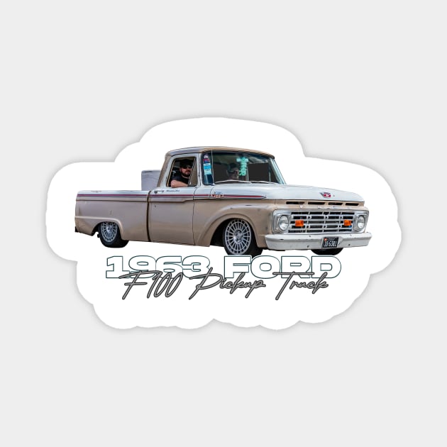 1963 Ford F100 Pickup Truck Magnet by Gestalt Imagery