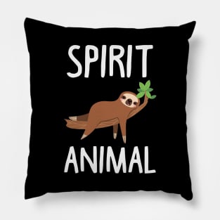 Sloth Is My Spirit Animal. Funny Sloth Shirt. Pillow