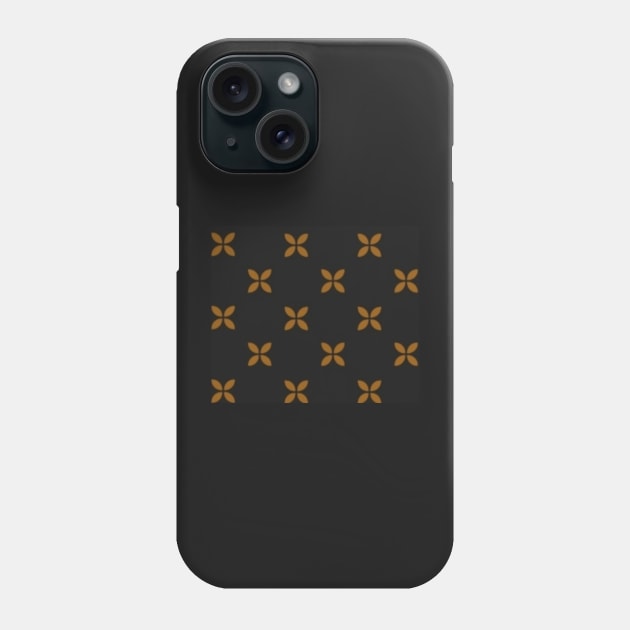 Seamless black and gold floral pattern Phone Case by RubyCollection