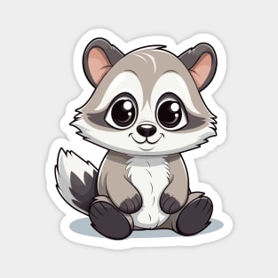 Cartoon Cute Kawaii Adorable Raccoon Magnet