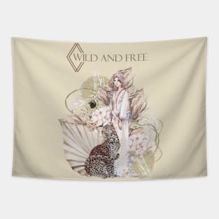 Leopard wild cat Tapestry