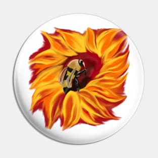 SUNflower and Bee Pin