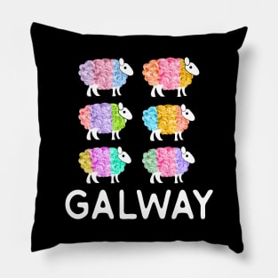 Colorful Galway Sheep Pillow