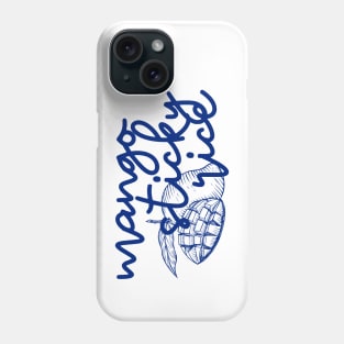 mango sticky rice - Thai blue - Flag color - with sketch Phone Case