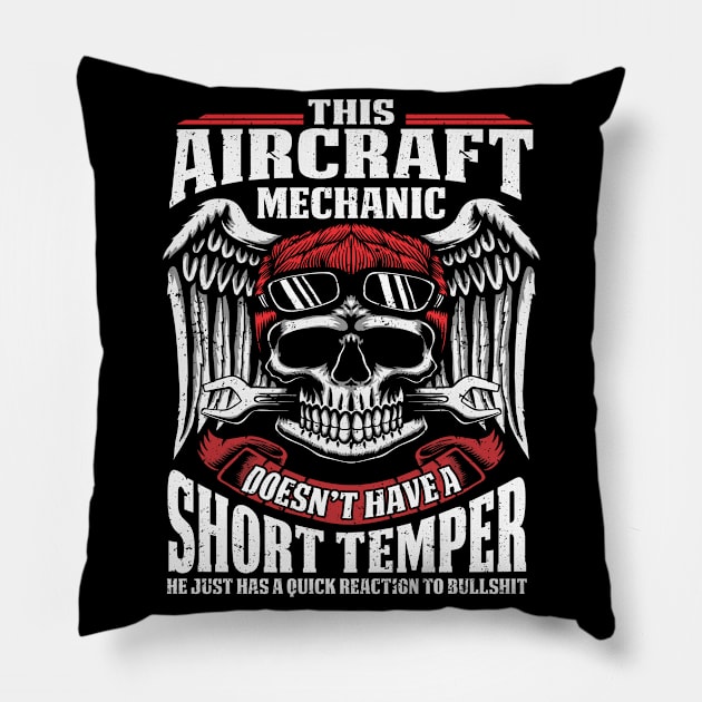 Aircraft Mechanic Aviation Airplane Mechanic Pillow by IngeniousMerch