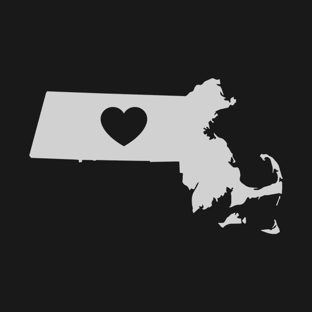 Massachusetts Love Heart by helloshirts