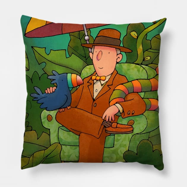 Armchair Traveller Pillow by drawboy