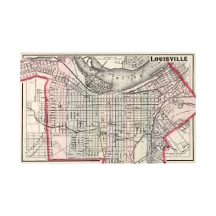 Vintage Map of Louisville Kentucky (1884) T-Shirt