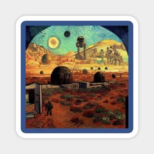 Starry Night in Mos Eisley Tatooine Magnet