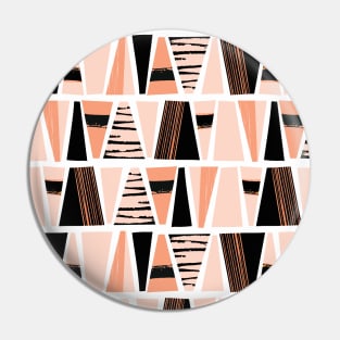 Black and Pink Block Stripes Pin