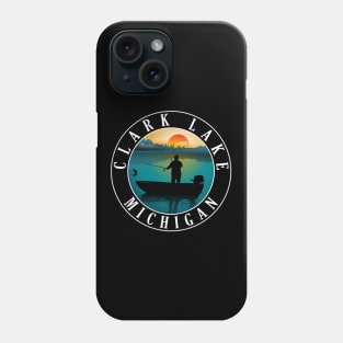 Clark Lake Fishing Michigan Sunset Phone Case