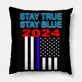 Back the Blue Flag shirt, Stay True, Stay Blue Pillow