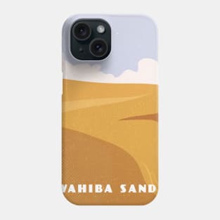 Wahiba sands. Oman Retro travel poster Phone Case