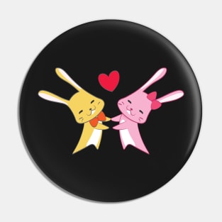 Hug Bunny Pin