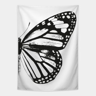 Monarch Butterfly | Right Wing | Vintage Butterflies | Butterfly Wings | Diptych | Black and White | Tapestry