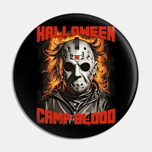 Camp Blood Halloween Pin