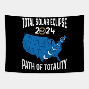 Path Of Totality North America Tour State Solar Eclipse 2024 Tapestry