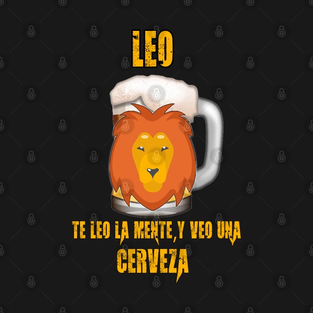 Fun design for lovers of beer and good liquor. Leo sign by Cervezas del Zodiaco