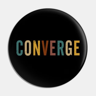 Graphic Colorful Converge Name Birthday 70s 80s 90s Pin