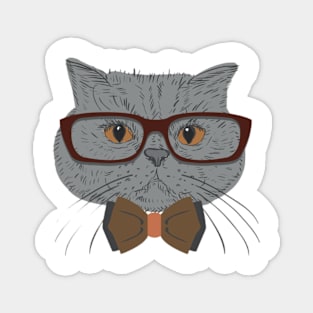 cat with glasses Magnet