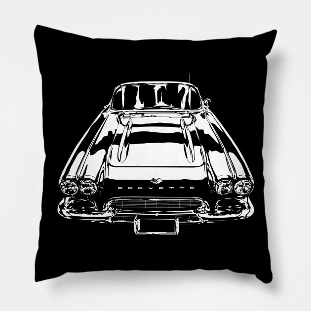 Lucifer's 1962 Corvette Pillow by GrizzlyVisionStudio