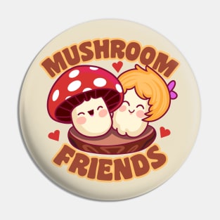 Kawaii Mushroom Friends Pin