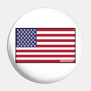 Irreverent Collection: USA Flag with smiley faces Pin