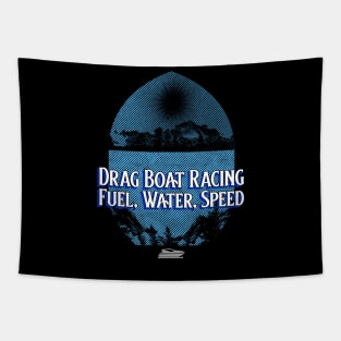 Drag Boat Racing Fuel, Water, Speed Boating Fast Watercraft Watersports Tapestry