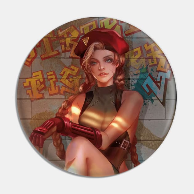 Anime Fighter Girl Pin by EvoComicsInc