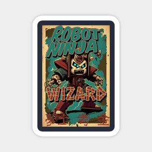 Robot Ninja Wizard Magnet