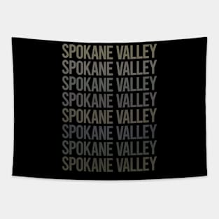 Gray Text Art Spokane Valley Tapestry