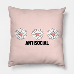 antisocial flower Pillow